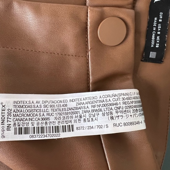 BLOGGERS FAVORITE ZARA Brown Faux Leather Leggings - Picture 9 of 12